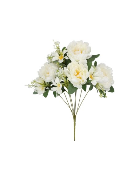 RAMO PEONIA-LILIES X 8- 45 CM (BLANCO)