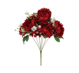 RAMO PEONIA-LILIES X 8- 45 CM (ROJO)