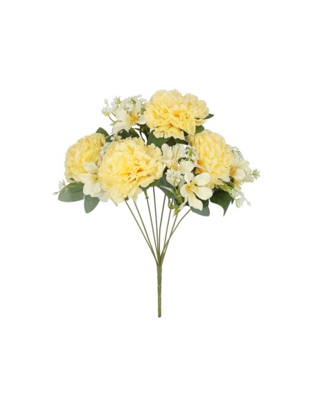 RAMO CLAVEL MIXED X 8 - 45 CM (AMARILLO)