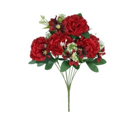 RAMO CLAVEL MIXED X 8 - 45 CM (ROJO)