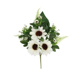 CONJUNTO GIRASOLES  X 8 - 55 CM (BLANCO)