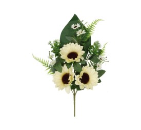 CONJUNTO GIRASOLES  X 8 - 55 CM (CREMA)