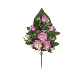 CONJUNTO CLAVELES-CAP X 9 -52CM (MALVA)