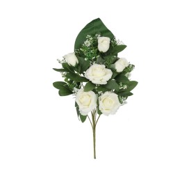 CONJUNTO ROSAS-CAP X 9- 52 CM (BLANCO)