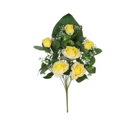 CONJUNTO ROSAS-CAP X 9- 52 CM (AMARILLO)