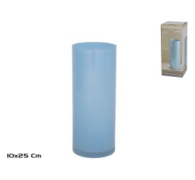 JARRON LUCIA TUBO AZUL  10X25CM
