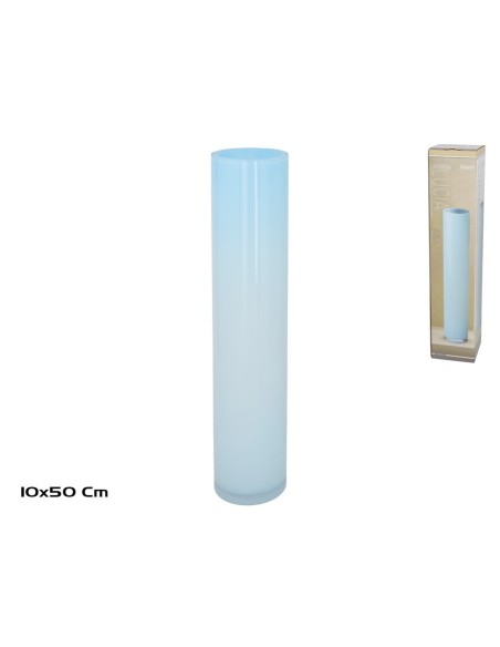 JARRON LUCIA TUBO AZUL 10X50CM