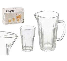 SET 5PCS JARRA VASOS AGUA