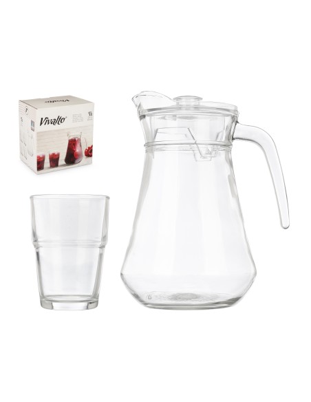 SET 5PCS JARRA VASOS REFRESCO