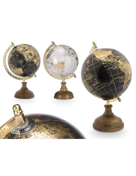 GLOBO TERRAQUEO 15CM SURT 2 ORO