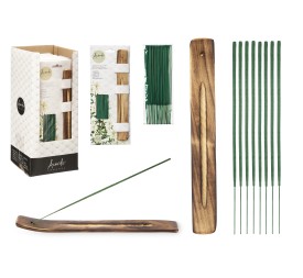 SET 50 BARRAS INCIENSO SOPORTE MADERA JAZMIN