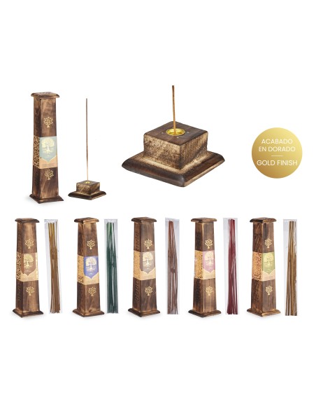 CAJA VERTICAL SOPORTE 10 BARRAS INCIENSOS SURT 6