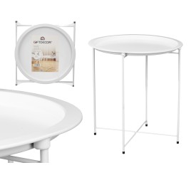 MESA REDONDA PLEGABLE BLANCA