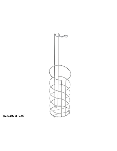 PORTAROLLOS PAPEL WC 15,5X15,5X59CM CROMADO