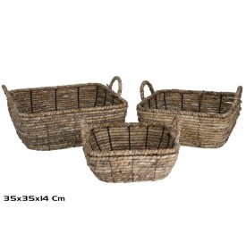 SET 3 CESTAS IRIA CUADRADA 35X35X14CM