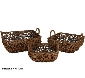 SET 3 CESTAS ILIAN  CUADRADA 35X35X14CM
