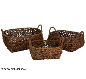 SET 3 CESTAS ILIAN  RECT 39,5X33X15CM