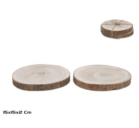 SET 2 PEANA MADERA IRON 15X15X2CM