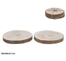 SET 2 PEANA MADERA IRON 18X18X2CM