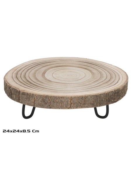 PEANA MADERA IRON C/PIE 24X24X8,5CM