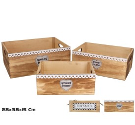 SET 3 CAJAS 38X28X15CM LAURA 2 SURT