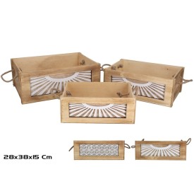 SET 3 CAJAS 38X28X15CM LUISA 2 SURT