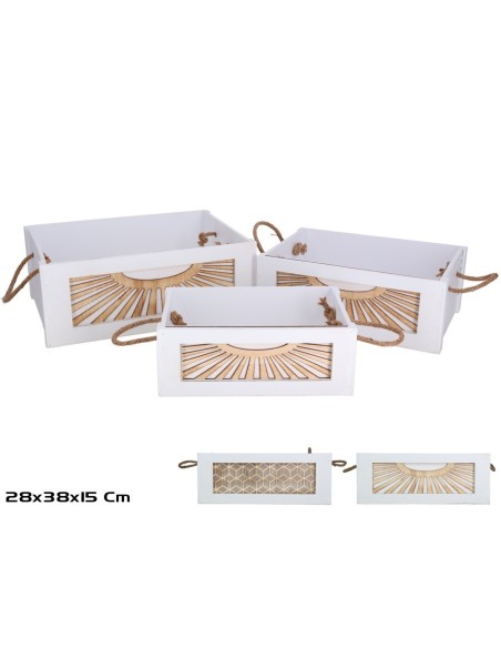 SET 3 CAJAS 38X28X15CM LISA 2 SURT