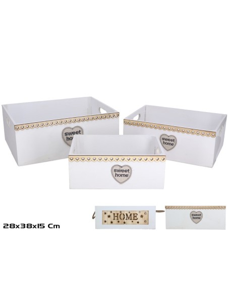 SET 3 CAJAS 38X28X15CM CARLA 2 SURT