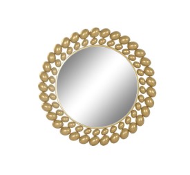 ESPEJO HIERRO CRISTAL 70X3X70 DORADO