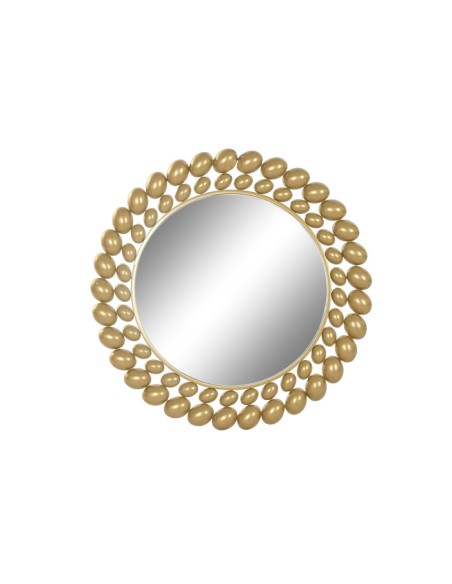ESPEJO HIERRO CRISTAL 70X3X70 DORADO