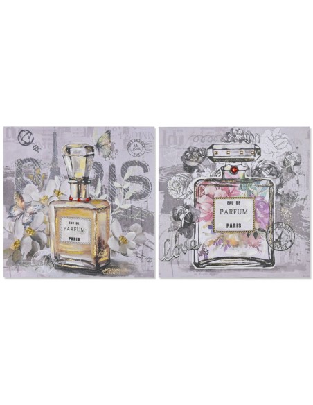 CUADRO LIENZO MDF 60X3X60 PERFUME 2 SURT.