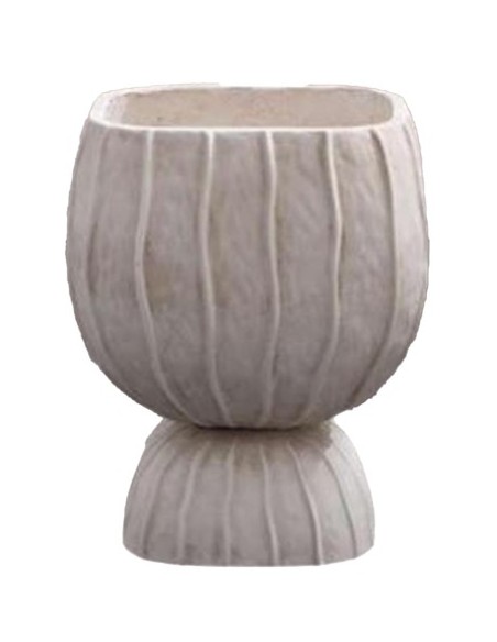 MACETERO FIBRA ARCILLA 35X35X45 DESGASTADO CRUDO