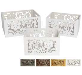 SET 3 CAJAS MADERA SEASONS 32X24X16CM 4S