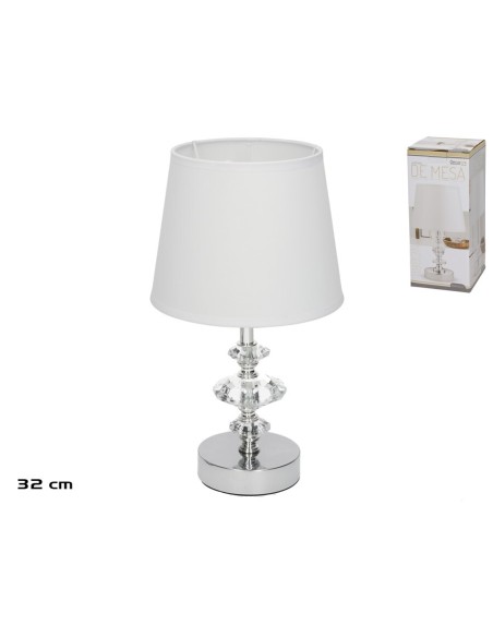 LAMPARA MESA METAL BAVARO 18X18X32CM