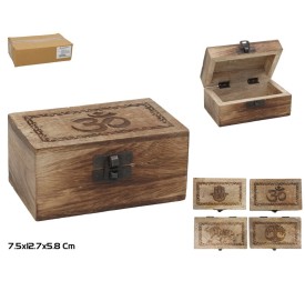 CAJA MADERA TALLADA 7,5X12,7X5,8CM 4 SURTIDOS