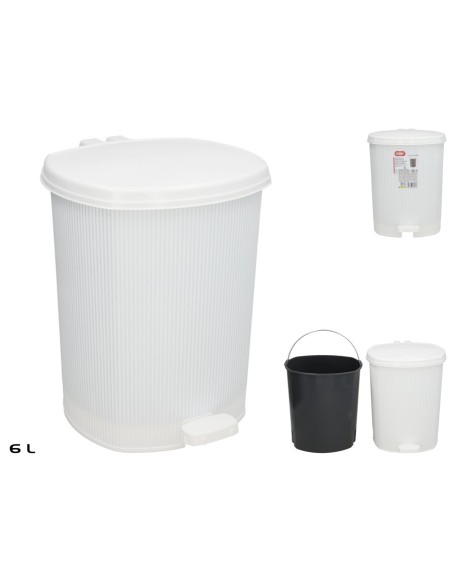 PAPELERA CON PEDAL LUCA 6L