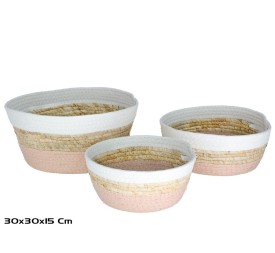 SET 3 CESTAS NATURA 30X30X15CM