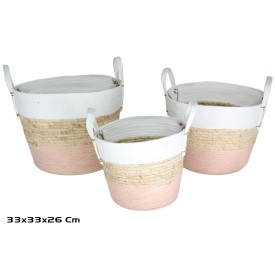 SET 3 CESTAS NATURA 33X33X26CM