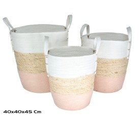 SET 3 PONGOTODOS NATURA  40X40X45CM