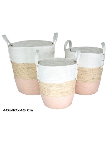 SET 3 PONGOTODOS NATURA  40X40X45CM