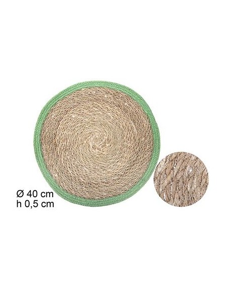 SALVAMANTEL REDONDO SEAGRASS CON BORDE