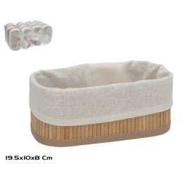 CESTA RECTANGULAR IRKA BAMBU 19,5X10X8CM