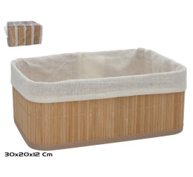 CESTA RECTANGULAR IRKA BAMBU 30X20X12CM