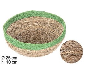 BOWL REDONDO SEAGRASS CON BORDE YUTE