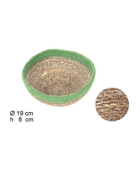 BOWL REDONDO SEGRASS CON BORDE YUTE