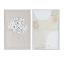 CUADRO LIENZO 40X3X60 HOJAS ENMARCADO 2 SURT