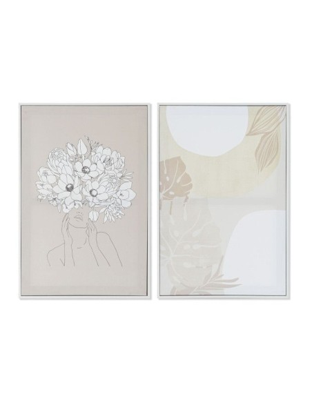 CUADRO LIENZO 40X3X60 HOJAS ENMARCADO 2 SURT