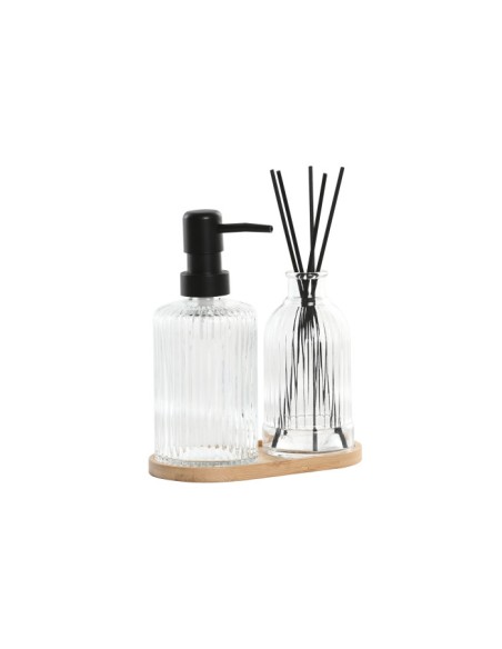 BAÑO SET 3 CRISTAL BAMBU 16X8,2X20,5 200ML MIKADO