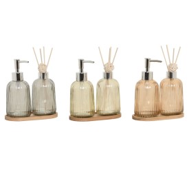 BAÑO SET 3 CRISTAL BAMBU 16X8,2X1 350ML 3 SURT.