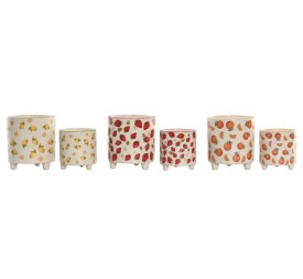 MACETERO SET 2 CERAMICA 13,5X13,5X15 FRUTAS 3 SURT